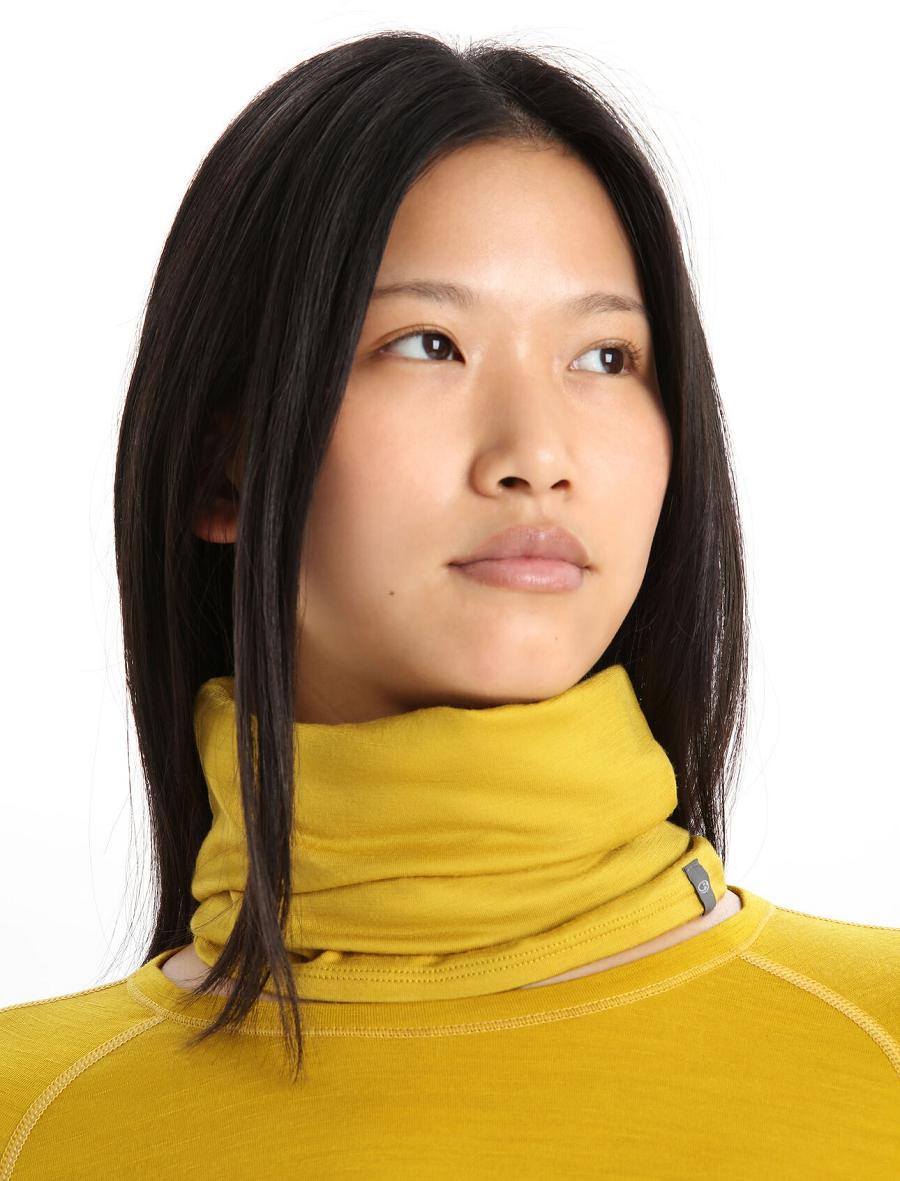 Silent Gold Icebreaker Unisex Merino Flexi Chute Women\'s Scarves | AU 1453LISH